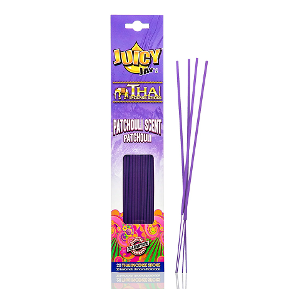 Juicy Jays Incense Patchouli 20 Sticks – aromatic incense with earthy patchouli fragrance