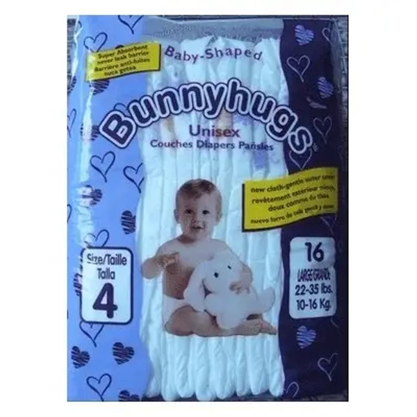 BunnyHugs Baby Diapers Size 4 16 Pack – Baby Care Canada
