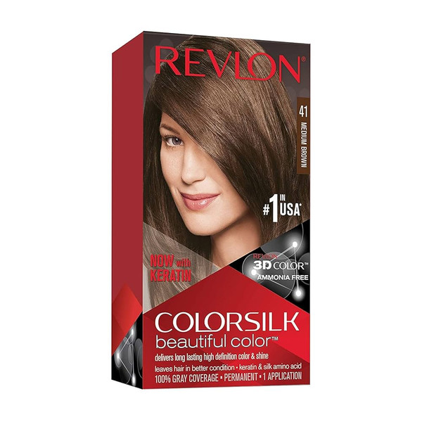 Revlon Keratin Colorsilk Canada, Medium Brown hair dye Windsor, buy Revlon hair color Canada, Canadian hair coloring products