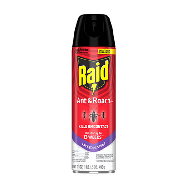 Raid Ant & Roach Killer Lavender Scent 496g – fast-acting insecticide for ants and roaches with lavender fragrance