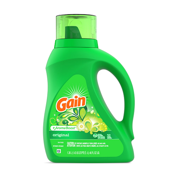 Gain Aroma Boost Original Detergent 1.36L – liquid laundry detergent with long-lasting fresh scent