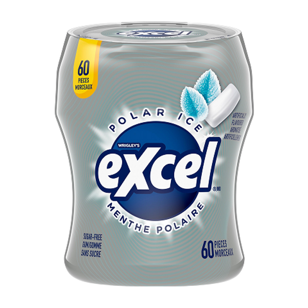 Excel Polar Ice 60 Pieces – Sugar-Free Icy Mint Chewing Gum Canada