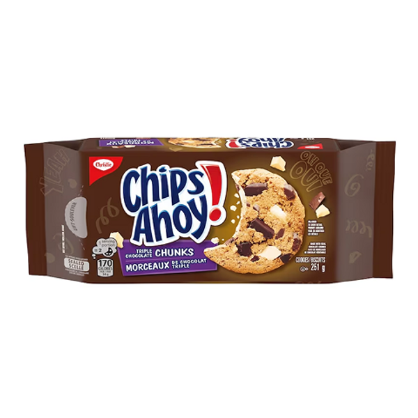 Chips Ahoy Triple Chocolate Chunks 251g - Chocolate Chunk Snack Cookies from Ace Convenience Windsor Canada