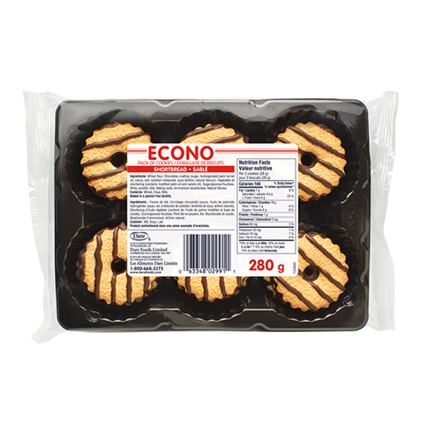 Econo Shortbread Cookies 280g - Buttery Shortbread Snack Cookies from Ace Convenience Windsor Canada