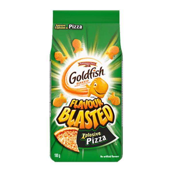 Goldfish Crackers Xplosive Pizza 180g - Pizza Flavored Snack Crackers from Ace Convenience Windsor Canada