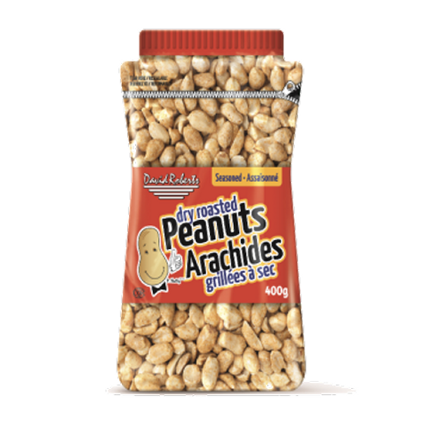 David Roberts Dry Roasted Peanuts 400g - Crunchy Nut Snack from Ace Convenience Windsor Canada