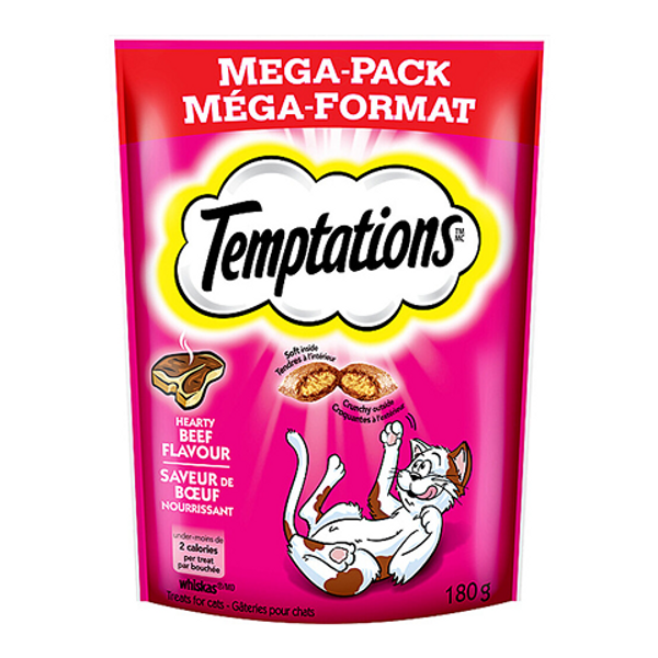 Temptations Hearty Beef Mega Pack 180g – crunchy beef-flavoured cat treats Temptations Hearty Beef Mega Pack 180g – crunchy beef-flavoured cat treats