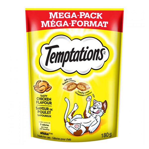 Temptations Tasty Chicken Mega Pack 180g – crunchy and flavorful cat treats with real chicken, perfect for rewarding your cat Temptations Tasty Chicken Mega Pack 180g – crunchy and flavorful cat treats with real chicken, perfect for rewarding your cat