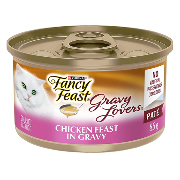 Fancy Feast Chicken Feast in Gravy 85g – tender chicken chunks in a savory gravy for cats