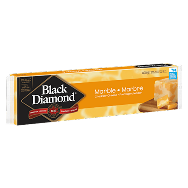 Black Diamond Marble Cheddar Cheese 400g – creamy and flavorful marble cheddar perfect for snacking, cooking, and sandwiches