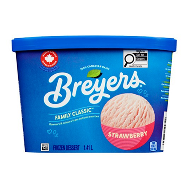 Breyers Family Classic Strawberry 1.41L – creamy strawberry ice cream with natural strawberry flavor, perfect for a refreshing dessert