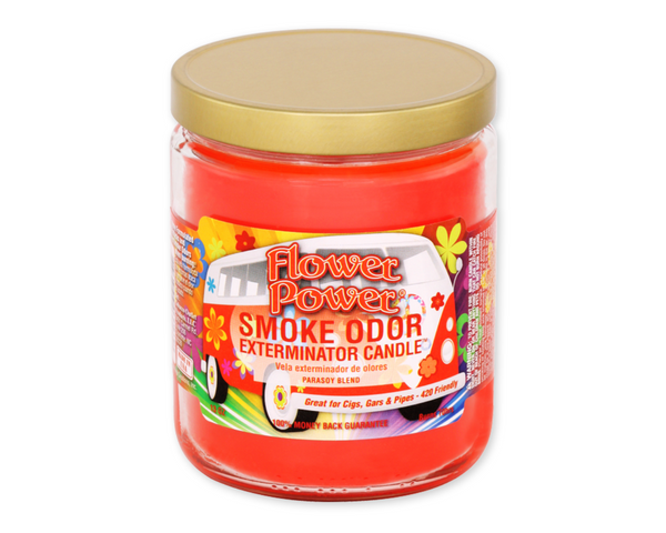 Smoke Odor Flower Power Candle 368g – long-lasting candle with vibrant, floral-inspired fragrance