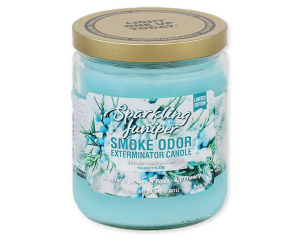 Smoke Odor Sparkling Juniper Candle 368g – long-lasting candle with fresh, juniper-inspired fragrance