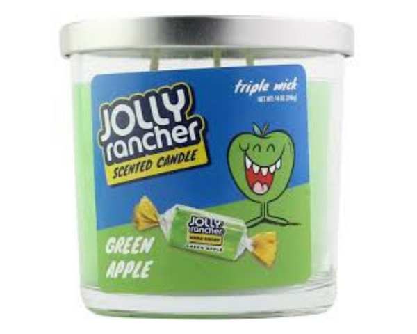 Jolly Rancher Candle Green Apple 396g – scented candle with sweet and tangy green apple fragrance