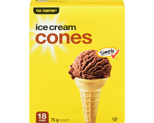 No Name Ice Cream Cones 75g – crisp and crunchy cones perfect for serving ice cream