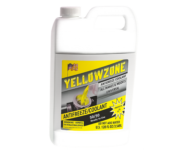 Yellowzone Antifreeze/Coolant 50/50 3.549L – pre-mixed coolant for automotive engines to prevent freezing and overheating