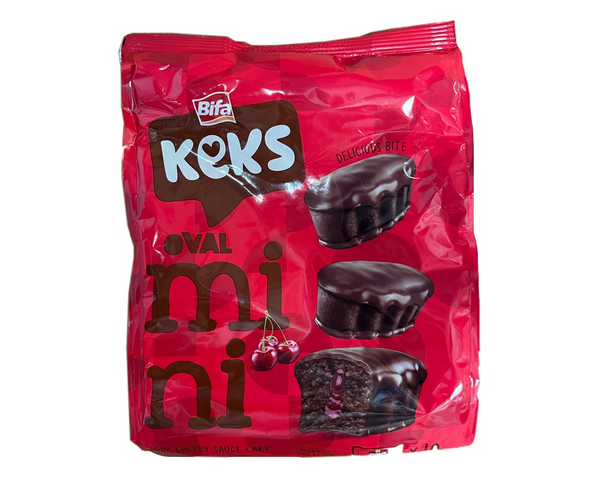 Keks Oval Mini Cakes Sour Cherry Sauce 180g – soft mini cakes with sour cherry flavor Canada