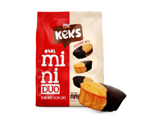 Keks Oval Mini Plain and Cocoa 180g