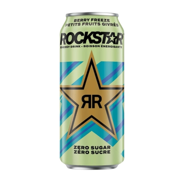 Rockstar Zero Sugar Berry Freeze 473ml – sugar-free energy drink with bold berry flavor