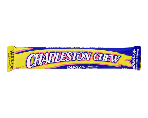 Charleston Chew Vanilla Candy Bar 65g – chewy vanilla nougat covered in rich chocolate