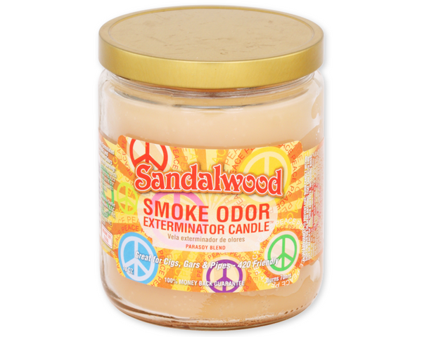 Smoke Odor Sandalwood Candle 368g – warm sandalwood scented candle that neutralizes smoke and odors