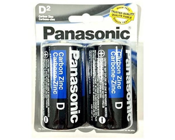 Panasonic D2 Batteries 2 Pack – durable batteries for high-drain devices and everyday use