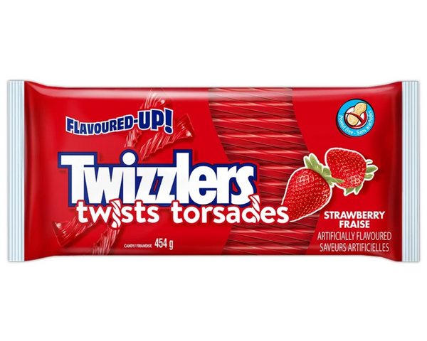 Twizzlers Twists Strawberry 454g – chewy strawberry-flavored candy twists