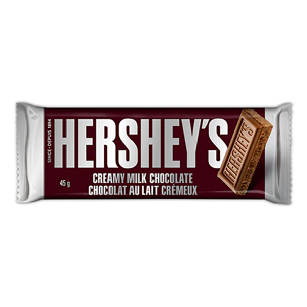 Hershey’s Creamy Milk Chocolate 45g – classic smooth milk chocolate bar