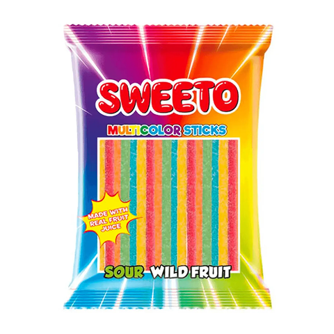 Sweeto Multicolor Sticks Sour Wild Fruit 80g