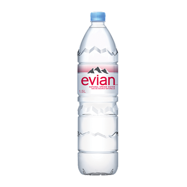 Evian Natural Spring Water 1.5L bottle