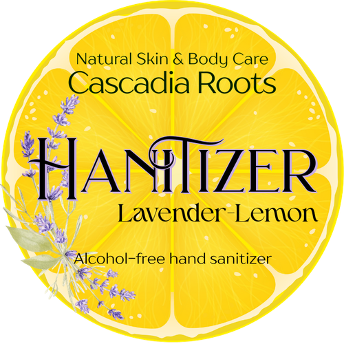 Hanitizer Lavender Lemon botanical hand-freshening spray bottle