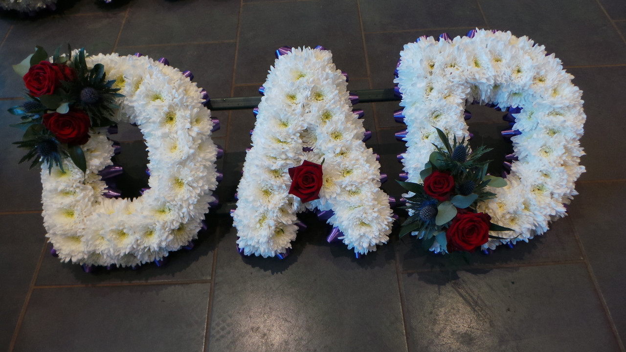Funeral Letters DAD Contemporary Flowers