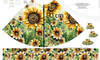 Sunflower Fields:  Adult Skirt Panel, Jersey Knit, Stenzo  (approximately 180 cm)