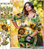 Sunflower Fields: Panel Digital Jersey Knit, Stenzo  (approximately 200 cm)