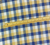 Checked Flannel Vichy (Recycled Cotton), Mustard & Navy:  European Import