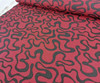 REMNANT: Ribbons, Brick Red:  Organic Cotton Soft Sweat, European Import (16 cm)