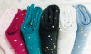 Shimmery Skies, Azalea:  Foil Jersey Knit, European Import