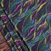 Tidal Waves, Blue & Purple:  Viscose Jersey Knit, European Import