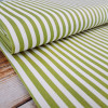 Candy Stripes, White & Green:  Cotton Satin, European Import