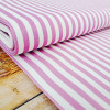 Candy Stripes, White & Pink:  Cotton Satin, European Import