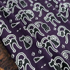 REMNANT: Black Cat, Purple:  Jersey Knit, European Import (15 cm)