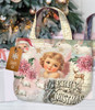 Pink Christmas: Reversible Tote Bag Panel, Stenzo  (approximately 125 cm)