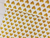 REMNANT: Love Hearts, Golden Yellow:  Digitally Printed French Terry (21 cm)