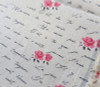 REMNANT: Love Letters, Linen & Cotton Blend:  European Import (32 cm)