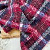 Bruno Plaid, Burgundy & Blue:  Teddy Bouclé, European Import