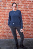 REMNANT: Knitted Velour Corduroy, Prussian Blue: European Import (165 cm)