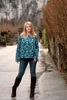 Damask, Teal: Woven Viscose, European Import