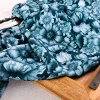 Damask, Teal: Woven Viscose, European Import