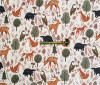 Forest Animals, Ecru:  Brushed French Terry, European Import