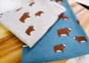 Brown Bears, Heathered Oatmeal: Jersey Knit, European Import